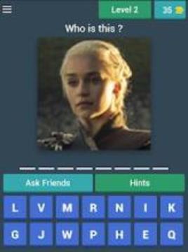 Game of Thrones Charatcers Quiz Game游戲截圖5