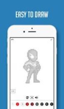 Color by Number Super Heroes Pixel Sandbox游戲截圖2