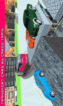 Car Cargo Train Transport 3D游戲截圖1