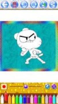 Coloring Gumball : The Amazing World of Gumball游戲截圖5