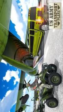 US Army ATV Quad Bike & Limo Car Plane Transporter游戲截圖3