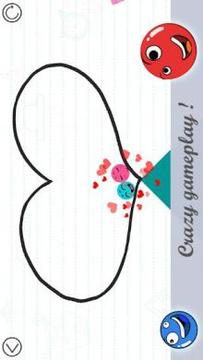 Red Ball And Blue Ball - Physic Love Balls Connect游戲截圖5