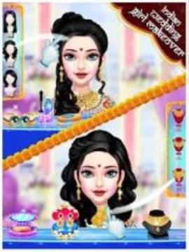 Indian Wedding Girl Fashion Salon For Bride游戲截圖2