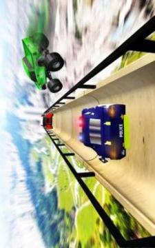 US Police McQueen Car Vertical Mega Ramp Stunts游戲截圖5