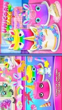 Unicorn Food- Sweet Rainbow Cake Bakery游戲截圖3