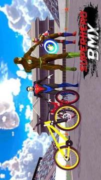 Spiderhero BMX Bicycle Stunt Superheroes Games游戲截圖3