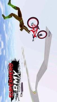 Spiderhero BMX Bicycle Stunt Superheroes Games游戲截圖1
