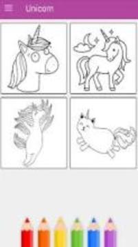 Unicorn Coloring Book - Horse Pony Coloring Pages游戲截圖1