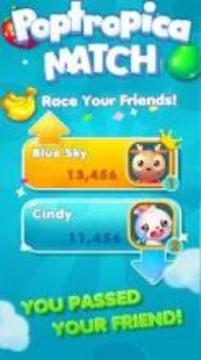 Pop! Tropica: Rabbit Poptropica Match 3游戲截圖1