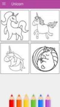 Unicorn Coloring Book - Horse Pony Coloring Pages游戲截圖4