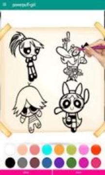 Powerpuff-Girls Coloring Book for kids游戲截圖1