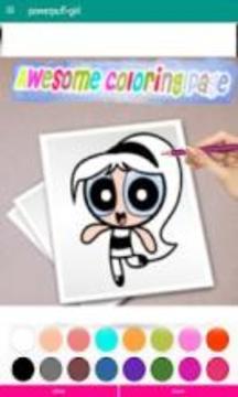 Powerpuff-Girls Coloring Book for kids游戲截圖3