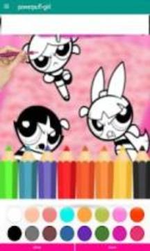 Powerpuff-Girls Coloring Book for kids游戲截圖2