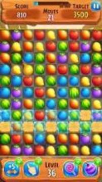 Fruits Sweet Land Match 3游戲截圖2