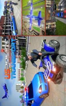 Real US Police Car Transport Cargo Truck Simulator游戲截圖1