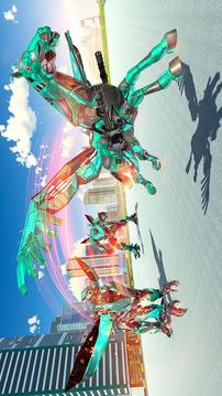 US Police Transform Robot Car Unicorn Flying Horse游戲截圖2