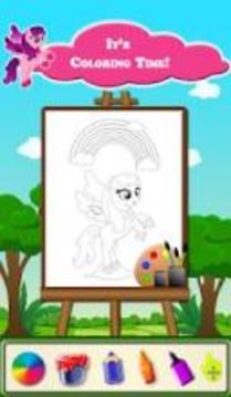 Baby Pony Kids Coloring Book游戲截圖4