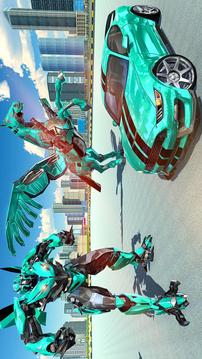 US Police Transform Robot Car Unicorn Flying Horse游戲截圖1