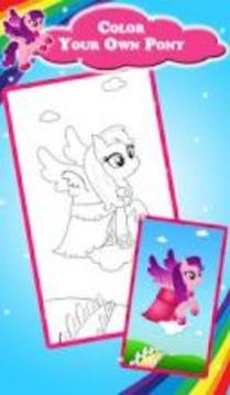 Baby Pony Kids Coloring Book游戲截圖2