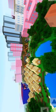 粉紅城市探險。 MCPE地圖游戲截圖5