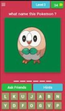 Guess The Pokémon and characters all gen Quiz 2018游戲截圖4