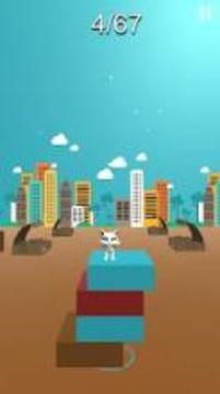 Cat Stack Jump 3D - Block Stacking Games游戲截圖1