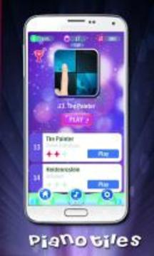 Blue Neon Piano Tiles 2018游戲截圖2