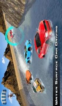 Water Surfer Car : Floating Car Driver Racing Game游戲截圖3
