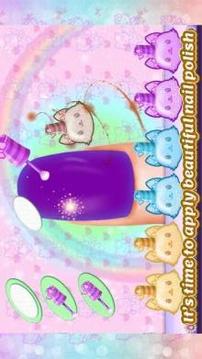 Kitty Nail Art Design & Coloring Game游戲截圖4