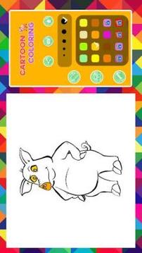 Cartoon Pig - Free Coloring Book游戲截圖2