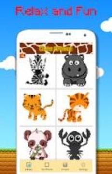 Cute Animal Color By Number - Pixel Art游戲截圖4