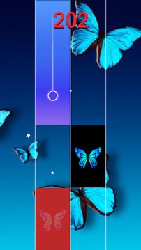 Azul Mariposa Piano Tiles 3游戲截圖2