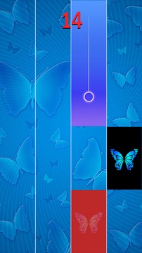 Azul Mariposa Piano Tiles 3游戲截圖3