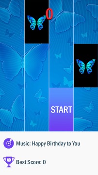 Azul Mariposa Piano Tiles 3游戲截圖5