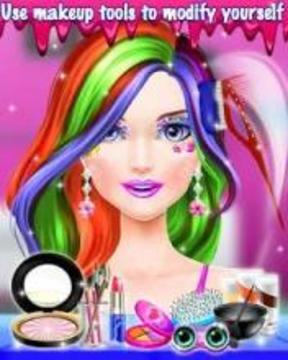 Candy Got Makeup - Crazy Art Salon游戲截圖3
