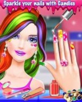 Candy Got Makeup - Crazy Art Salon游戲截圖2