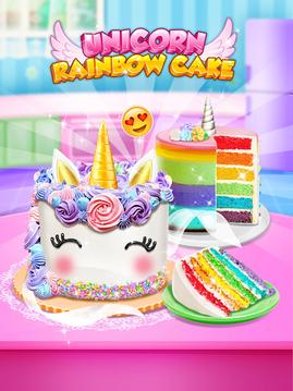 Unicorn Food - Sweet Rainbow Cake Desserts Bakery游戲截圖4