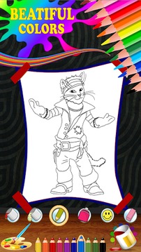 Coloring for Puss in Boots游戲截圖2