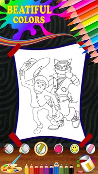 Coloring for Puss in Boots游戲截圖1