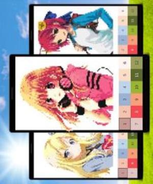 Manga Color by Number: Anime Pixel Art游戲截圖2