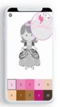Princess Color By Number, princess coloring game游戲截圖4