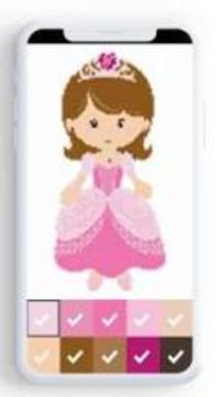 Princess Color By Number, princess coloring game游戲截圖3