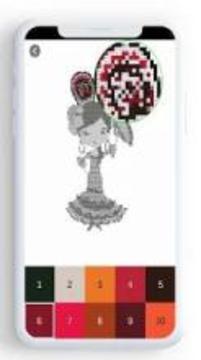 Princess Color By Number, princess coloring game游戲截圖2