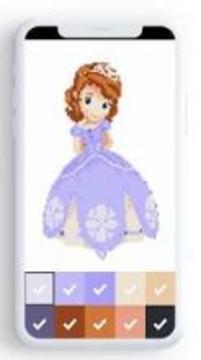 Princess Color By Number, princess coloring game游戲截圖5