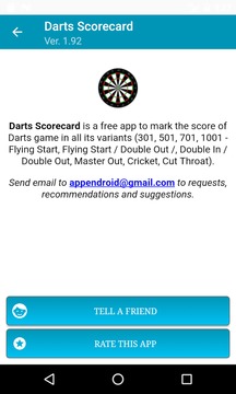 Darts Scorecard游戲截圖1