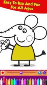 pepa Coloring Book Pig Drawing Game游戲截圖2