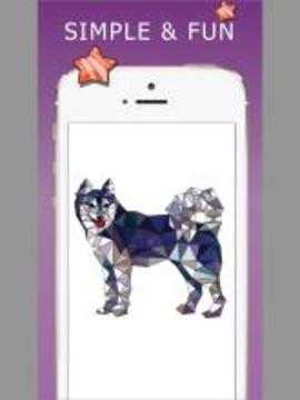 Pet coloring book Animal poly art color游戲截圖3
