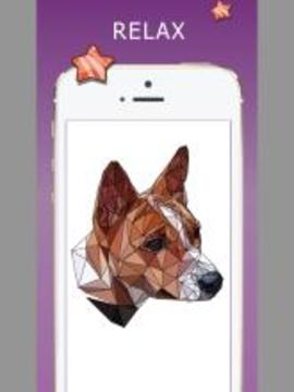 Pet coloring book Animal poly art color游戲截圖1