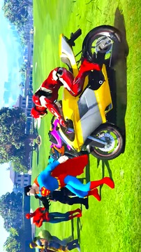 Superheroes Bike Stunt Racing Games游戲截圖5