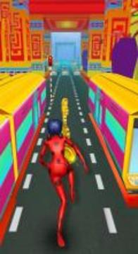 Subway LADYBUG Super Hero chibi run Adventure游戲截圖2